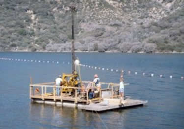 A barge rig crew